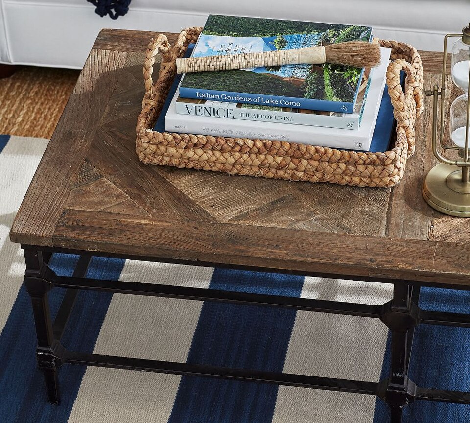 Parquet 137 cm Rectangular Reclaimed Wood Coffee Table Pottery Barn